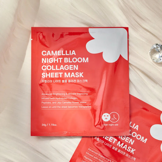 濟州Jejuindi 山茶花膠原蛋白深層晚安面膜5入 (P3868)